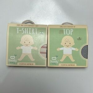 Boody Baby EcoWear Organic Bamboo Short Sleeve Crew Neck‎ T-Shirt and a top